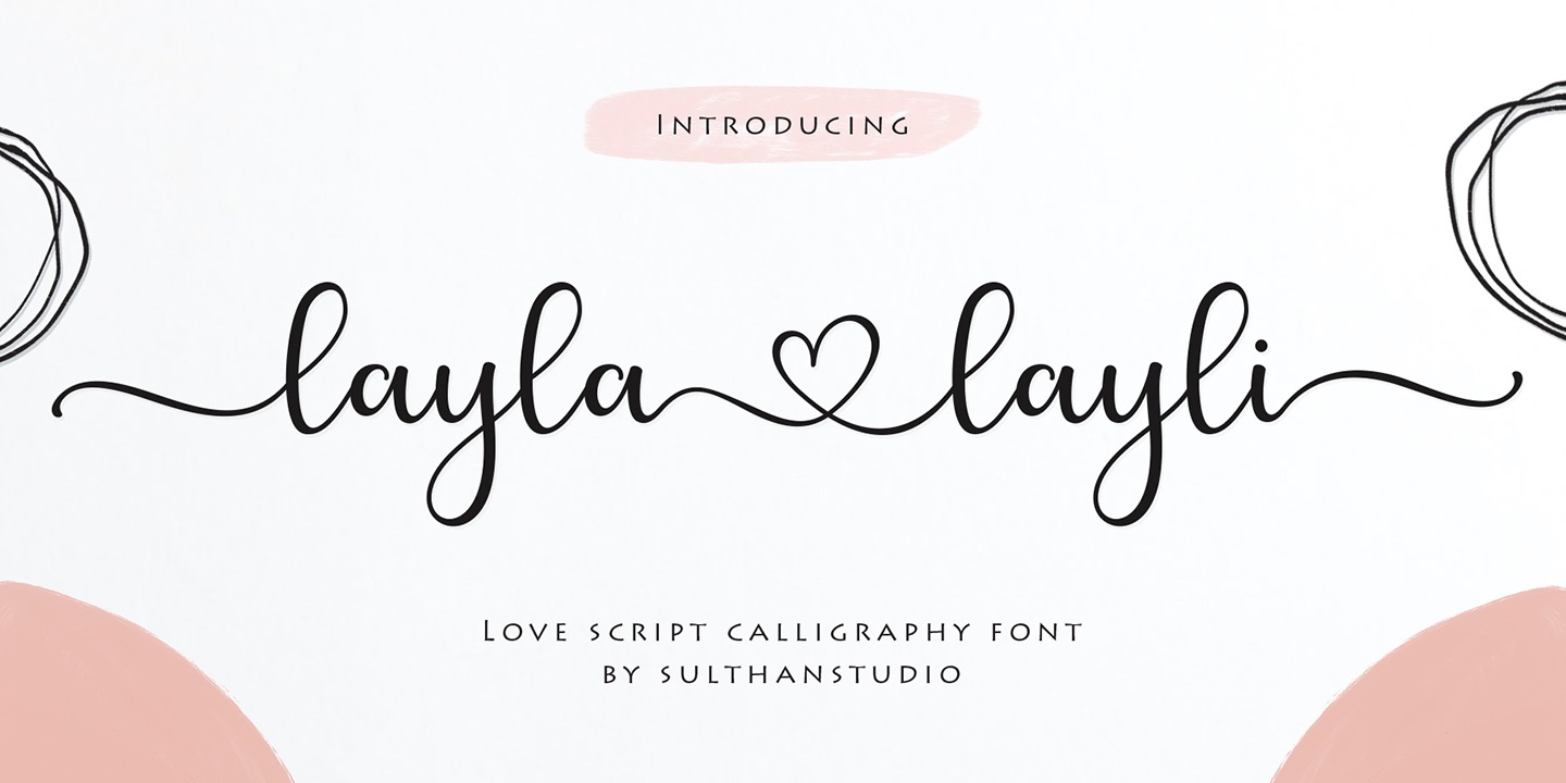 Пример шрифта Layla Layli